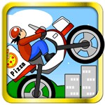 宅配ピザバイクライダーアイコン