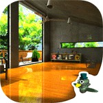 大きな窓の部屋からの脱出アイコン