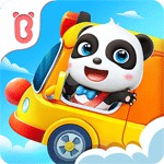 パンダの幼稚園バスアイコン