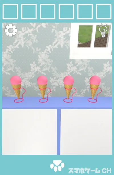 脱出ゲーム サマースイーツショップ】攻略手順3｜右上の部屋☆アイスの